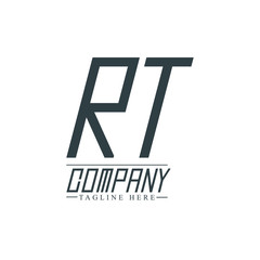 Initial Letter RT Design Logo Template