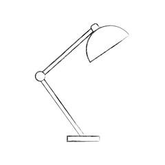 desk lamp light furniture electric icon vector illustration