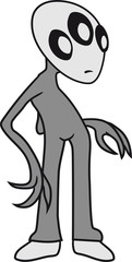 gruselig groß horror halloween grusel ausserirdischer grey cool aliens Ufo untertasse
