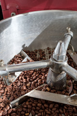 vintage coffee roaster and grinder, shallow depth of field