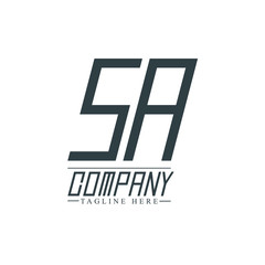 Initial Letter SA Design Logo Template