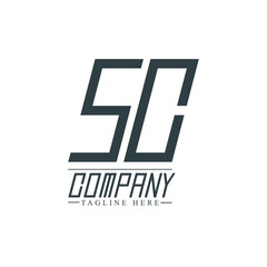 Initial Letter SC Design Logo Template