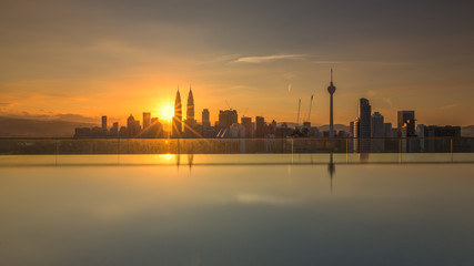 Fototapeta na wymiar Sunrise of Kuala Lumpur Malaysia