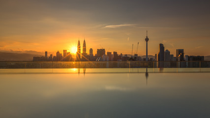 Fototapeta premium Sunrise of Kuala Lumpur Malaysia