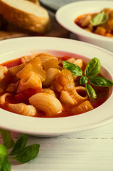 Tomato soup with pasta