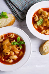 Tomato soup with pasta