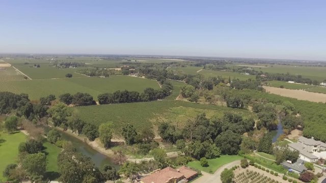 Aerial view of California Winery
