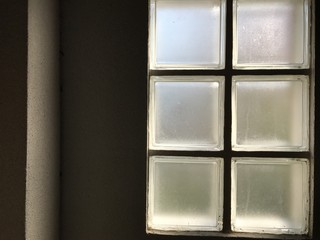 light from square glass windows