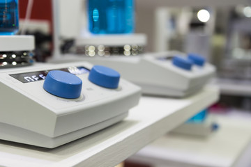 control panel of  magnetic stirrer and heater