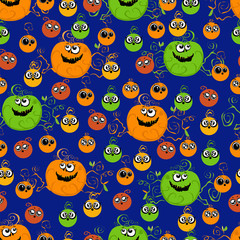 Obraz premium pumpkin Halloween. seamless pattern