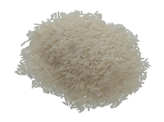 white rice isolated