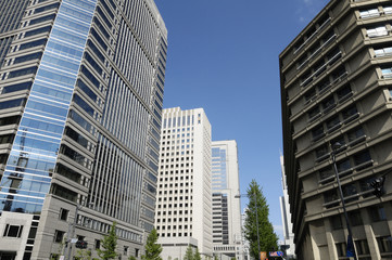 Obraz premium 東京丸の内の街並み