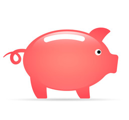 piggy bank on white background