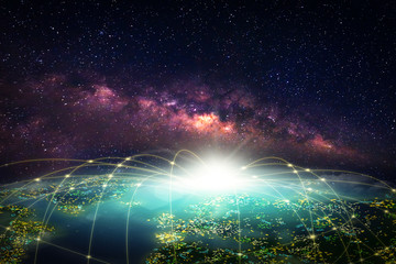 Abstract technology background. Global network business marketing. World wide business concept.