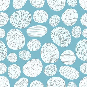 Decorative vector seamless pattern with stones.