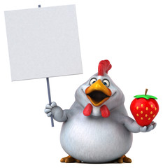 Fun chicken - 3D Illustration