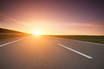 highway at sunrise