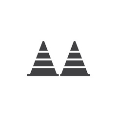 Obraz premium Cones icon vector, filled flat sign, solid pictogram isolated on white. Symbol, logo illustration.