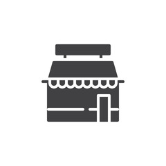 Grocery store icon vector, filled flat sign, solid pictogram isolated on white. Symbol, logo illustration.