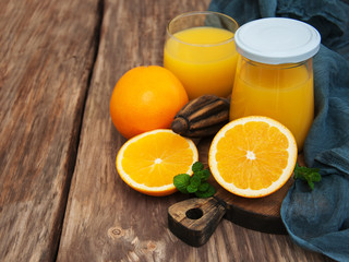 Jar of orange juice