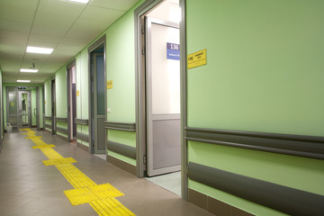 Long corridor in hospital