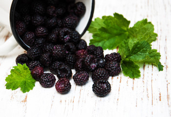 Cup with Blackberries