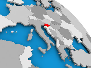 Slovenia in red on map