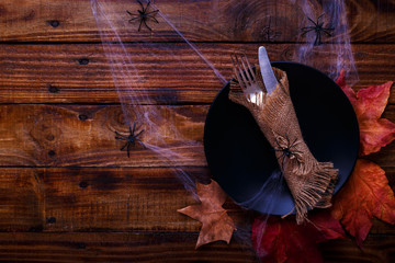 Halloween table setting