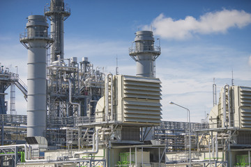 power plant and blue sky