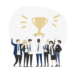 Vector collection of business people