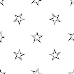 Star pattern seamless black
