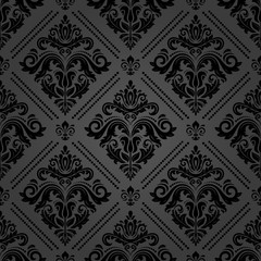 Classic seamless vector dark pattern. Traditional orient ornament. Classic vintage background