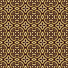 Seamless background for your designs. Modern vector golden ornament. Geometric abstract pattern