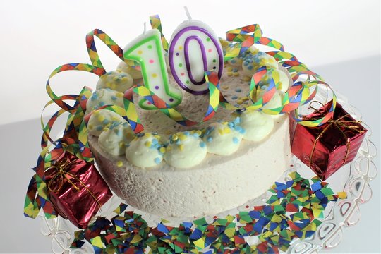 An image of a birthday cake - 10 birthday
