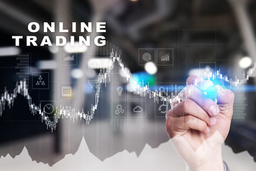 Online trading. internet investment. Business and technology concept.