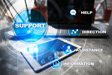 Technical support. Customer help. Business and technology concept.