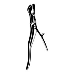 Surgical pliers icon, simple style