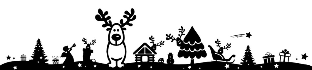 Rendeer in Winter Forest