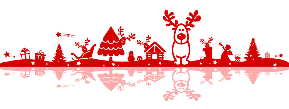 Rendeer in Winter Forest