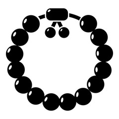 Charming gemstone bracelet icon , simple style