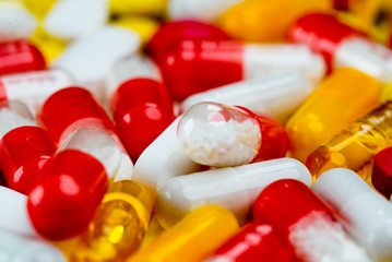 A lot of colorful medication and pills