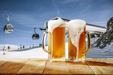 Tuinposter winter beer and snow space  © magdal3na