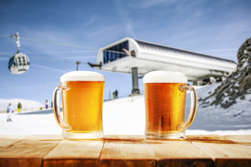 winter beer and snow space 