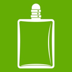 Bottle of female perfume icon green