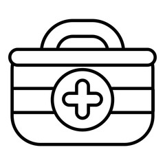 First aid kit icon , outline style