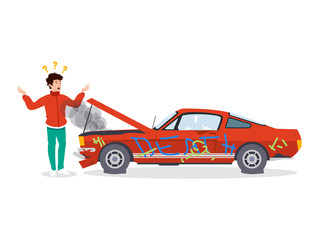 Fototapeta premium broken car