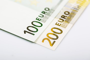 Closeup of Euro Banknotes