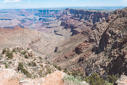 Lifeless stone desert. Grand Canyon National Park, Arizona, USA