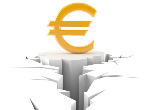 Euro currency problem concept