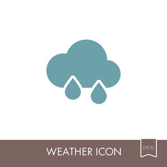 Rain Cloud icon. Meteorology. Weather